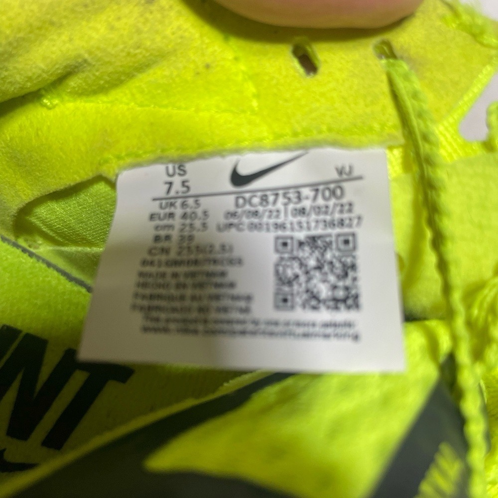 Nike Mens Track Spikes US 7.5‎ Volt Black Removable Spikes Athletic Performance - Picture 8 of 8